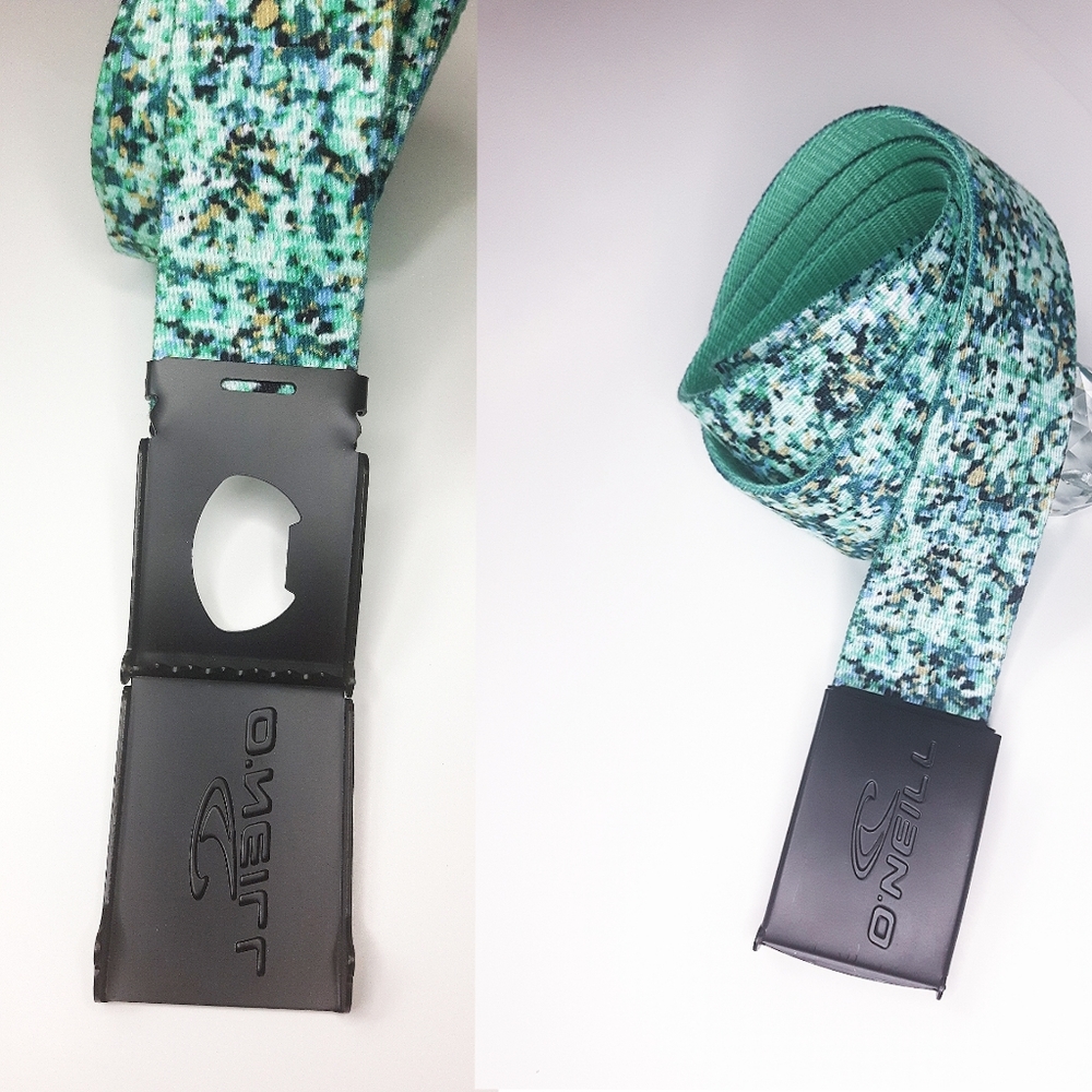 O'Neill Green💚Web Sporty Belt|Black Metal Clip Buckle - Picture 4 of 7